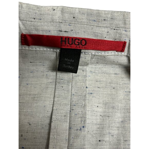 Hugo Boss Mens Light Gray Speckled Blazer Size 40 - Picture 6 of 14